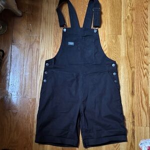 Wildfang Men's Black Cargo Overall Shorts